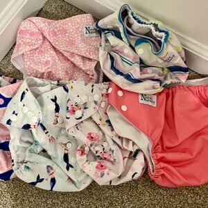 Nora's Nursery Reusable Cloth Diapers - Lot of 6